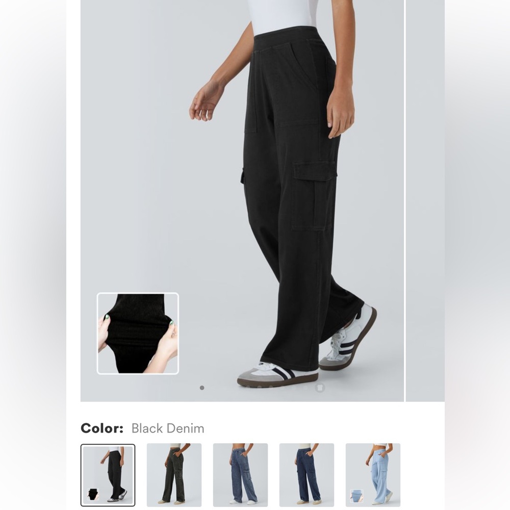 Halara new in bag cargo denim